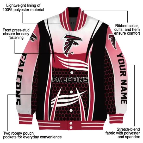 personalized atlanta falcons mesh effect red black varsity jacket new arrival.webp