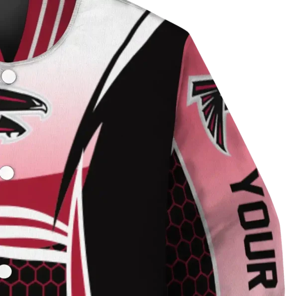 personalized atlanta falcons mesh effect red black varsity jacket premium grade.webp