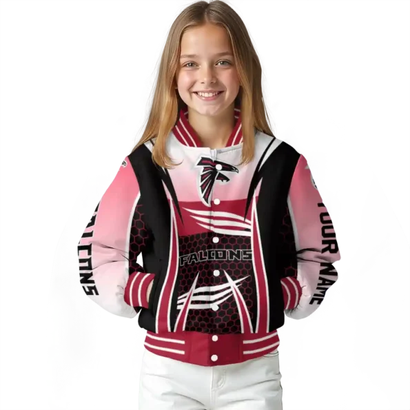 personalized atlanta falcons mesh effect red black varsity jacket top rated.webp