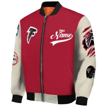 personalized atlanta falcons razorback outline red nude bomber jacket best selling
