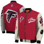 personalized atlanta falcons razorback outline red nude bomber jacket best selling