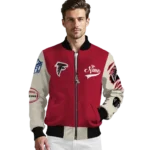 personalized atlanta falcons razorback outline red nude bomber jacket best selling
