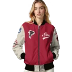 personalized atlanta falcons razorback outline red nude bomber jacket best selling