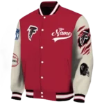 personalized atlanta falcons razorback outline red nude varsity jacket best selling.webp
