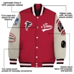 personalized atlanta falcons razorback outline red nude varsity jacket best selling.webp
