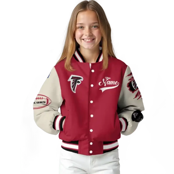 personalized atlanta falcons razorback outline red nude varsity jacket top rated.webp