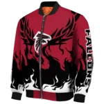 personalized atlanta falcons winged blaze red white bomber jacket best selling