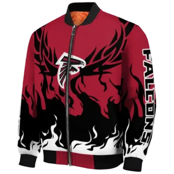 personalized atlanta falcons winged blaze red white bomber jacket best selling
