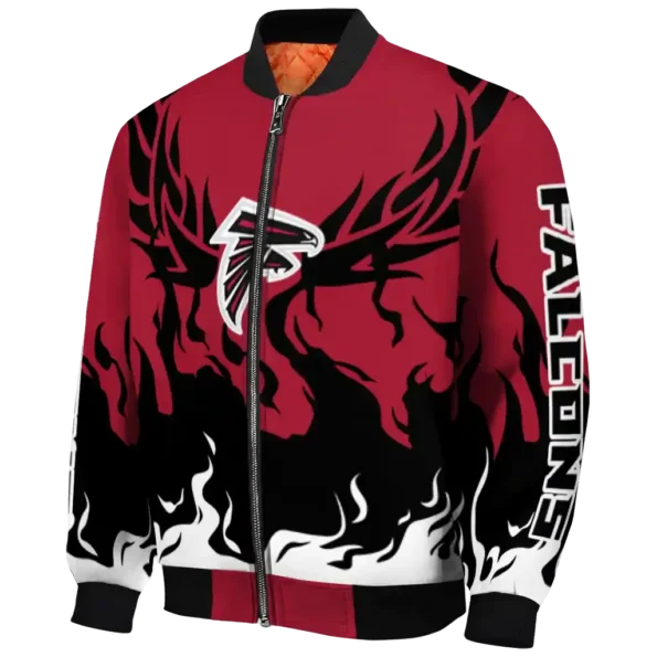 personalized atlanta falcons winged blaze red white bomber jacket best selling