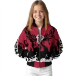 personalized atlanta falcons winged blaze red white bomber jacket best selling