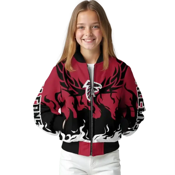 personalized atlanta falcons winged blaze red white bomber jacket top rated