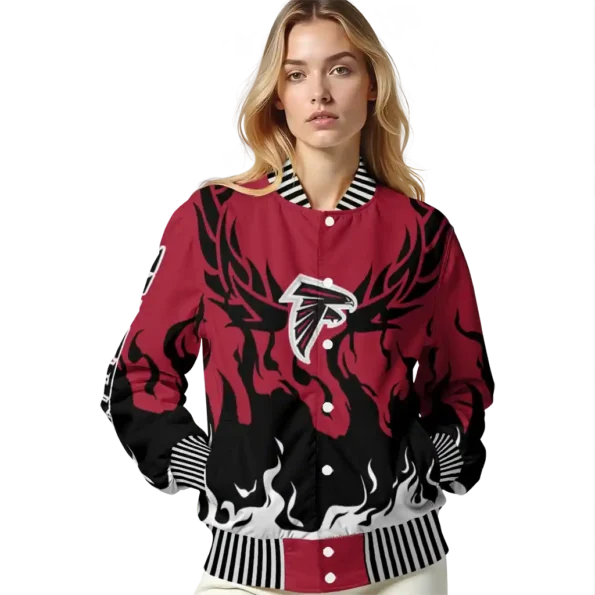 personalized atlanta falcons winged blaze red white varsity jacket latest model.webp