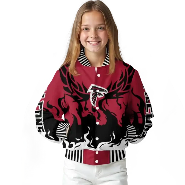 personalized atlanta falcons winged blaze red white varsity jacket top rated.webp