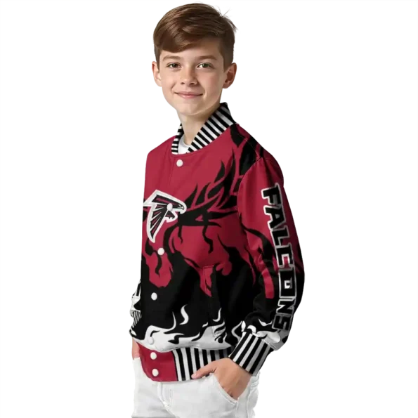 personalized atlanta falcons winged blaze red white varsity jacket trendy.webp