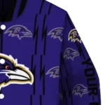 personalized baltimore ravens bolt stripe purple varsity jacket best selling.webp