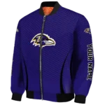 personalized baltimore ravens chevron arrow purple bomber jacket best selling