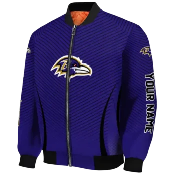 personalized baltimore ravens chevron arrow purple bomber jacket best selling