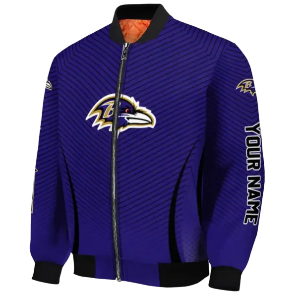 personalized baltimore ravens chevron arrow purple bomber jacket best selling