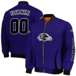 personalized baltimore ravens chevron arrow purple bomber jacket best selling