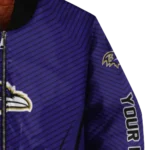 personalized baltimore ravens chevron arrow purple bomber jacket best selling