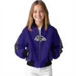 personalized baltimore ravens chevron arrow purple bomber jacket best selling