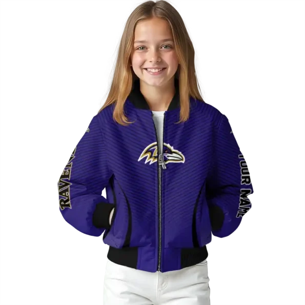 personalized baltimore ravens chevron arrow purple bomber jacket top rated
