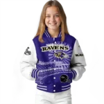 personalized baltimore ravens ferris arena purple white varsity jacket best selling.webp