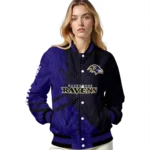 personalized baltimore ravens hexagon mesh purple black varsity jacket best selling.webp