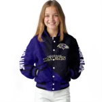 personalized baltimore ravens hexagon mesh purple black varsity jacket best selling.webp