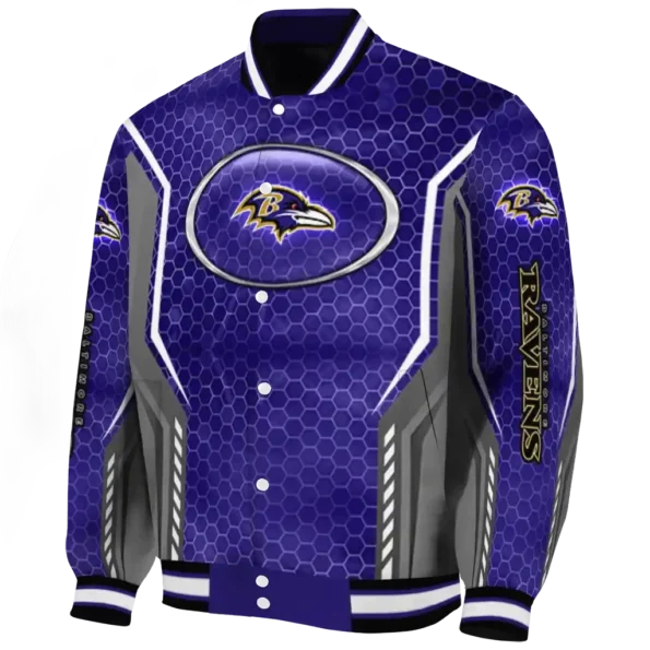 personalized baltimore ravens power plate purple varsity jacket best selling.webp