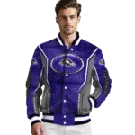 personalized baltimore ravens power plate purple varsity jacket best selling.webp