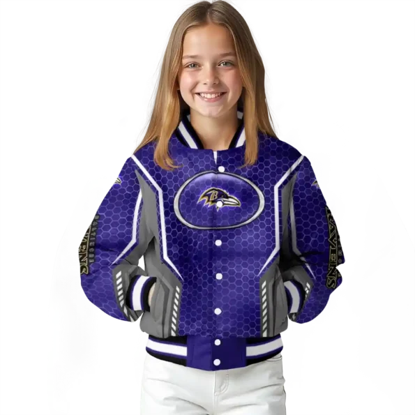 personalized baltimore ravens power plate purple varsity jacket top rated.webp