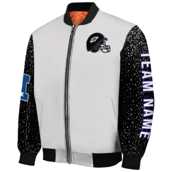 personalized baltimore ravens speckled arms purple gray bomber jacket best selling