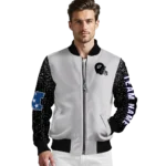 personalized baltimore ravens speckled arms purple gray bomber jacket best selling