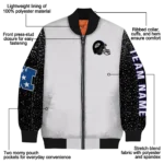 personalized baltimore ravens speckled arms purple gray bomber jacket best selling