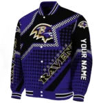 personalized baltimore ravens star burst purple varsity jacket best selling.webp