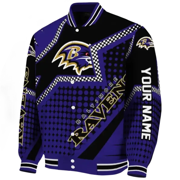 personalized baltimore ravens star burst purple varsity jacket best selling.webp