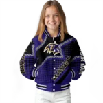 personalized baltimore ravens star burst purple varsity jacket best selling.webp