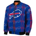 personalized buffalo bills bolt stripe blue bomber jacket best selling