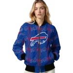 personalized buffalo bills bolt stripe blue bomber jacket best selling