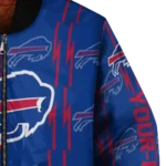 personalized buffalo bills bolt stripe blue bomber jacket best selling