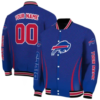 personalized buffalo bills chevron arrow blue varsity jacket fashion forward.webp