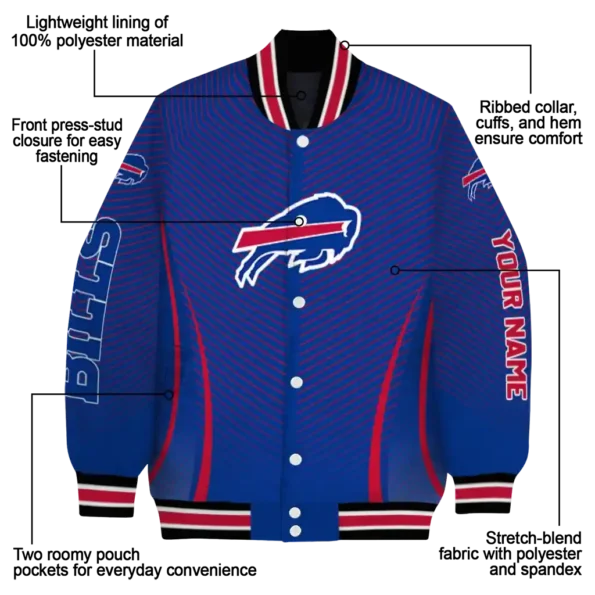 personalized buffalo bills chevron arrow blue varsity jacket new arrival.webp