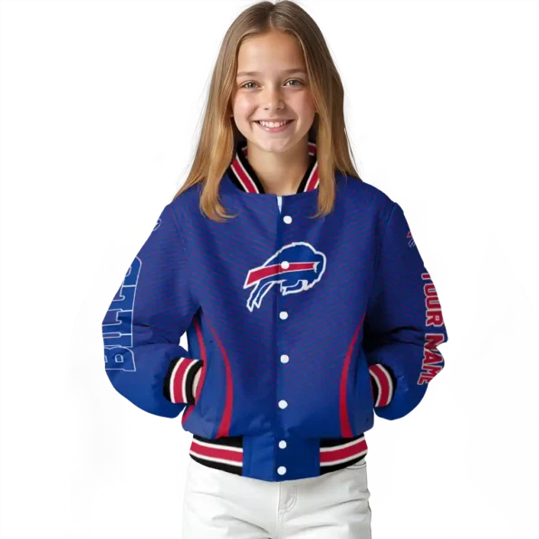 personalized buffalo bills chevron arrow blue varsity jacket top rated.webp