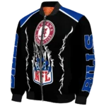 personalized buffalo bills claw blood blue black bomber jacket best selling