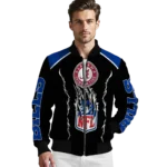 personalized buffalo bills claw blood blue black bomber jacket best selling