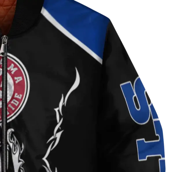 personalized buffalo bills claw blood blue black bomber jacket premium grade