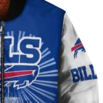 personalized buffalo bills ferris arena blue white bomber jacket best selling