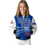 personalized buffalo bills ferris arena blue white bomber jacket best selling