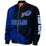 personalized buffalo bills hexagon mesh blue black bomber jacket best selling